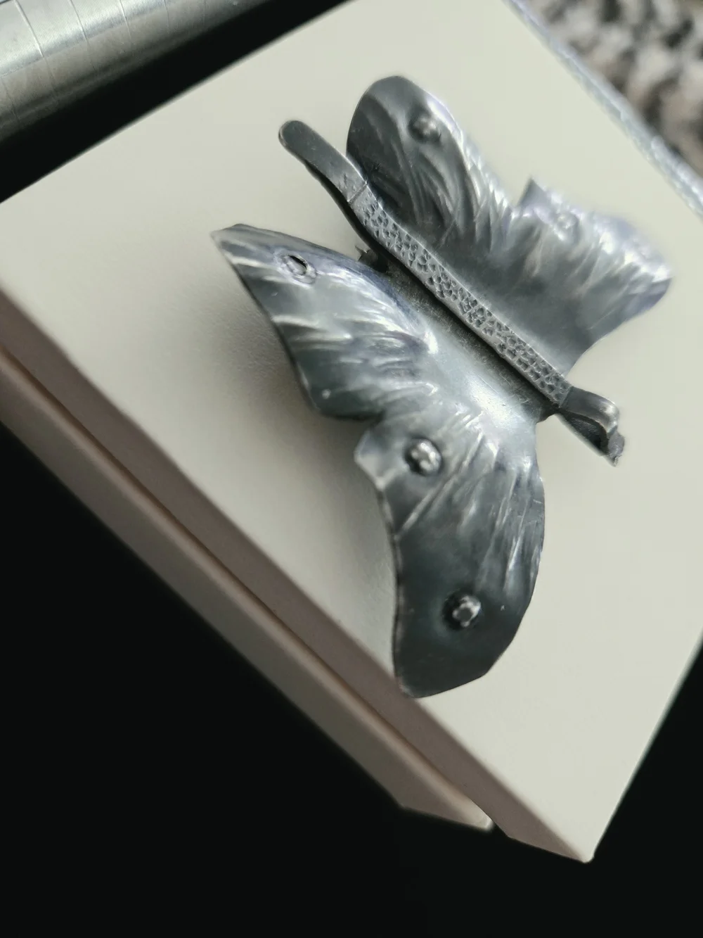 Vintage Handmade Artisan Sterling Butterfly Pendant Brooch RARE FIND